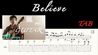 [TAB] 嵐メドレー ARASHI on GUITAR - Believe / ソロギター