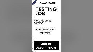 Automation testing opening#automationtesting #job #jobsearch #job #testing #quality