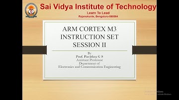 ARM CORTEX M3 Instruction set Session 2