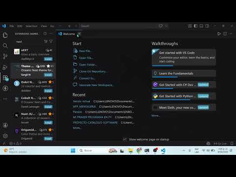 5. Install VS Code Extensions
