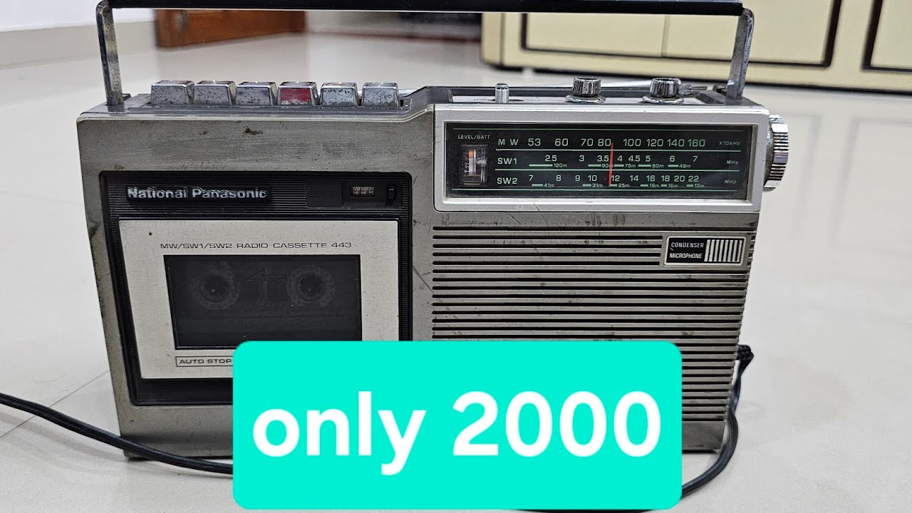 National Panasonic RX - 443 3-band radio cassette recorder 90233