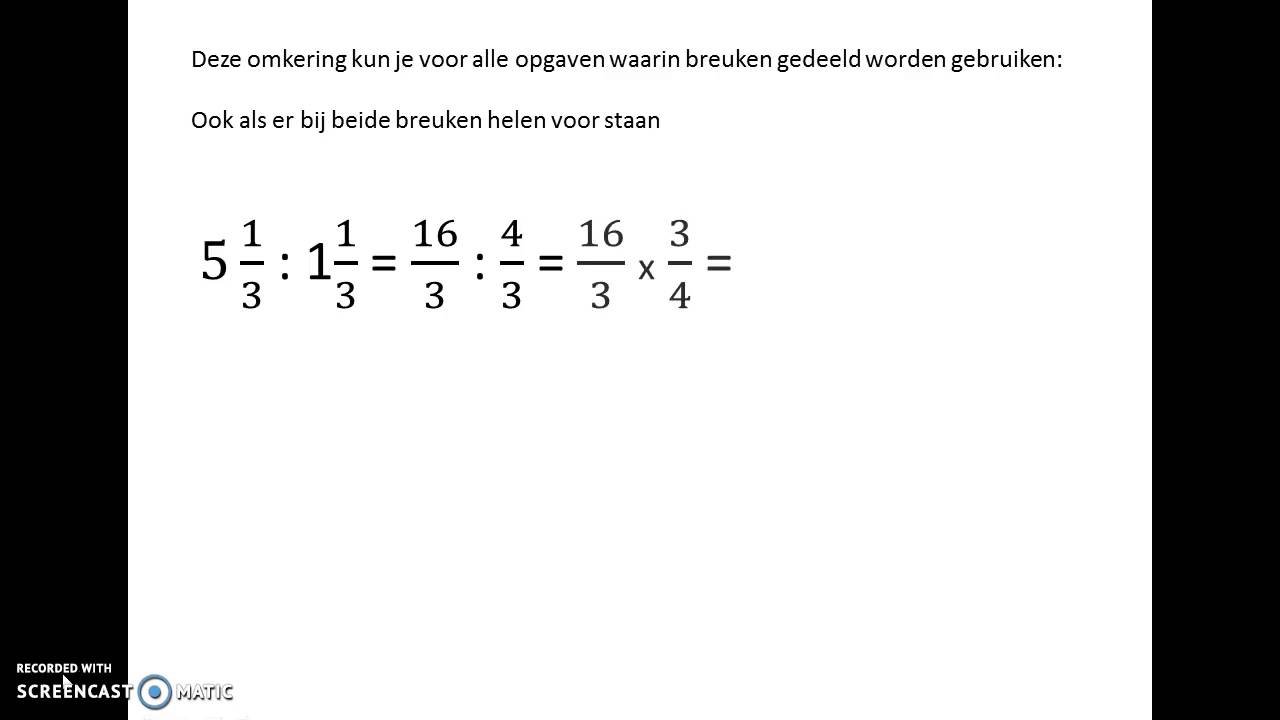 Breuken delen YouTube Breuken delen YouTube