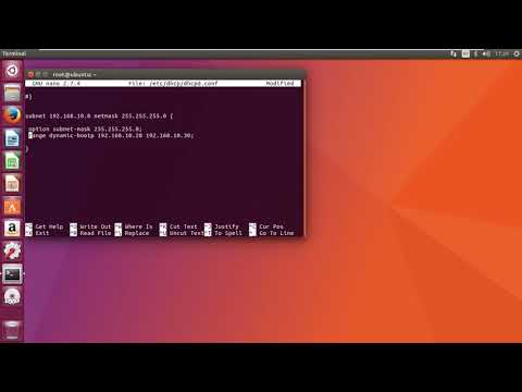 Installation et configuration d'un serveur DHCP sous Linux Ubuntu 17.04