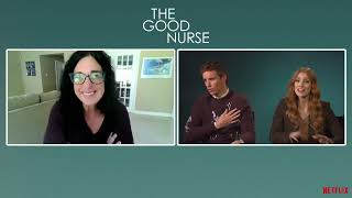 THE GOOD NURSE - EDDIE REDMAYNE \& JESSICA CHASTAIN INTERVIEW (2022)