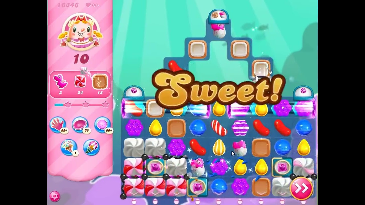 Candy Crush Saga Level 16346 - NO BOOSTERS | SKILLGAMING ✔️