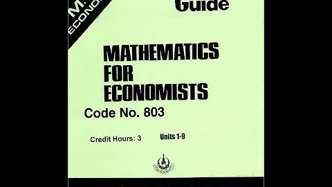 Mathematics for Economists | code 803   | chapter 1 solution