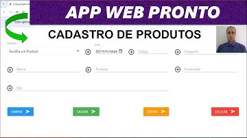 Planilhas Google | Página (App) Web de Cadastro de Produtos Online | Apps Script | PRONTO