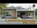 HOUSE DESIGN 3 Bedroom Bungalow with Pool | Exterior & Interior Animation