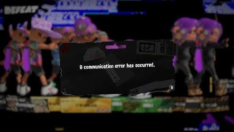 Splatoon 3- A communication error has occurred