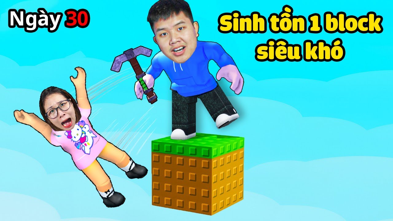 Thử thách sinh tồn trên 1 block siêu khó dễ ngỏm !? bqThanh Sống Sót Được Bao Lâu