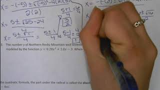 9 5 Solving Quadratic Equations Using the Quadratic Formula