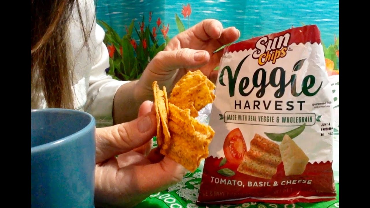 Veggie Harvest Sun Chips, Tomato, Basil & Cheese, ASMR, Soft Spoken