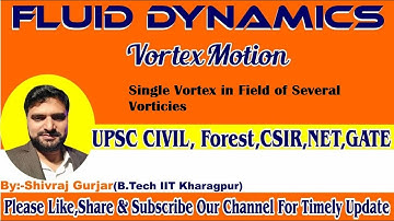 28.Fluid Dynamics: Vortex motion-Single Vortex in field of several vortices|UPSC CSE| IFoS| ACF