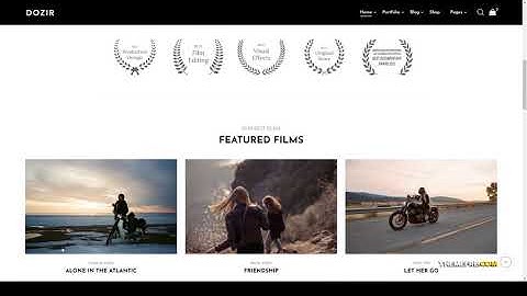 Dozir - Movie Studios and Filmmakers WordPress Theme film website Film Studio Easy Create Website