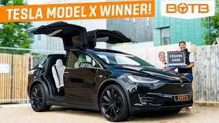 Watch Elaine Win £160,000 Prize! Tesla Model X Plaid + £50,000 CASH! BOTB Car Winner.