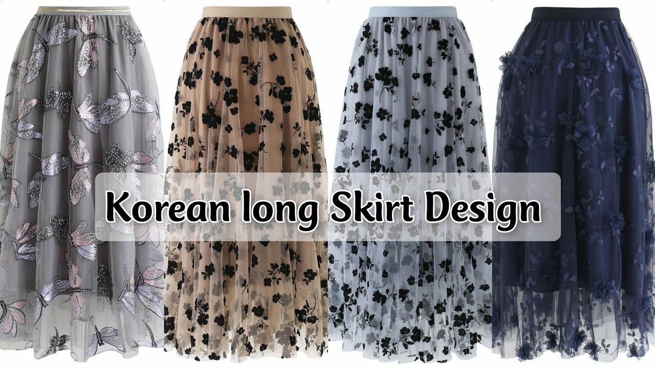 Korean Skirt Design 2022Mesh Skirt DesignLong SkirtMost Beautiful