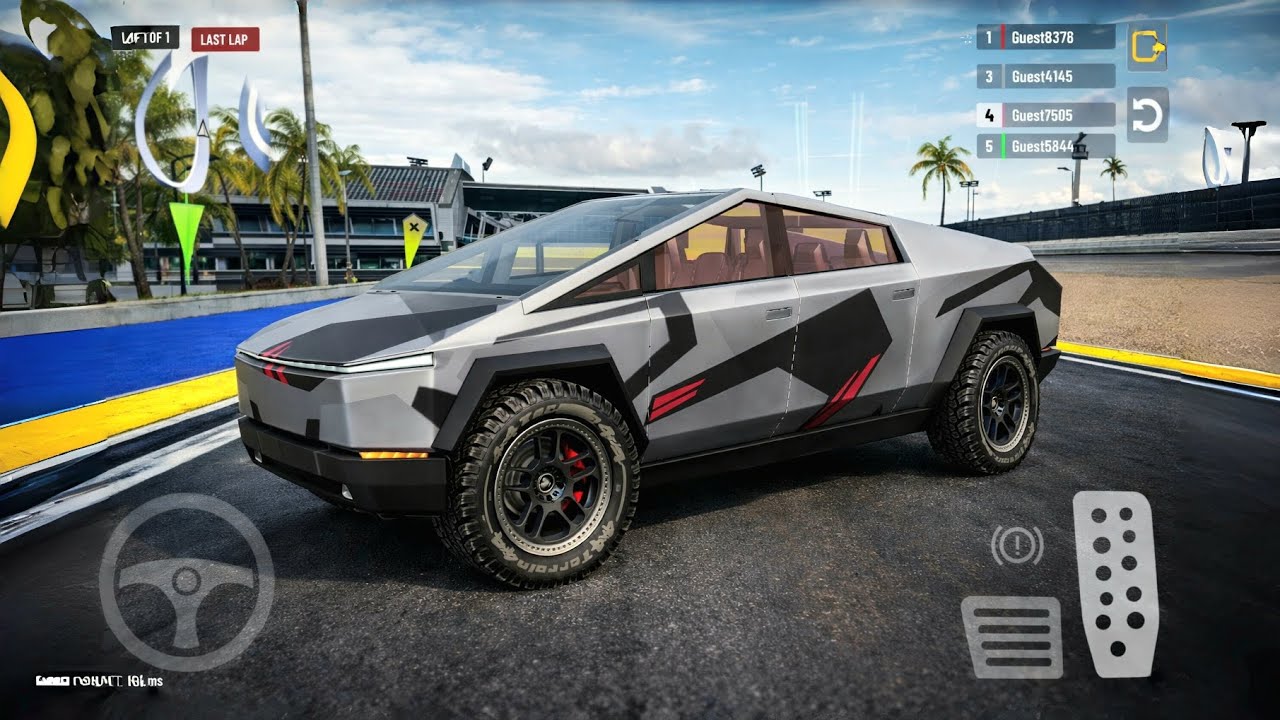 Fully Modified Tesla Cybertruck Extreme Race | Extreme Car Driving Simulator Android Mobile Car Game