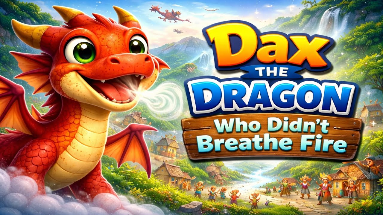 Story Time For Kids - Dax The Dragon Who Didn't Breathe Fire
