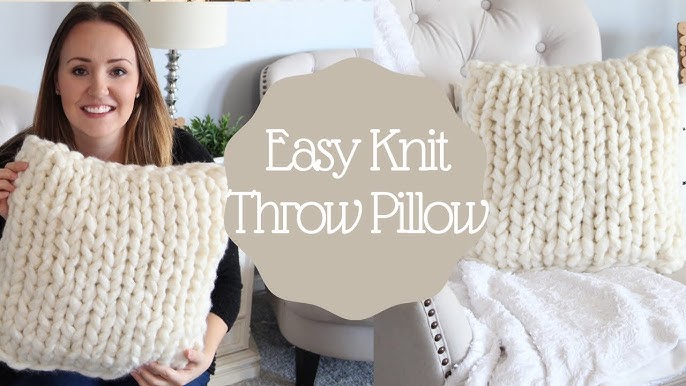 Chunky Throw Pillow Set - Free Pattern - Knifty Knittings