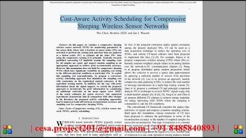 Cost Aware Activity Scheduling for Compressive Sleeping Wireless Sensor Networks