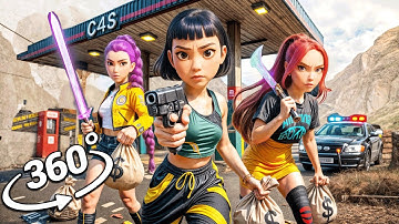 KPop Demon Hunters Gas Station Robbery | 360° VR