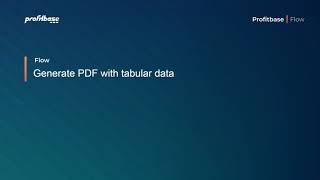 Generate pdf with tabular data using Flow and InVision