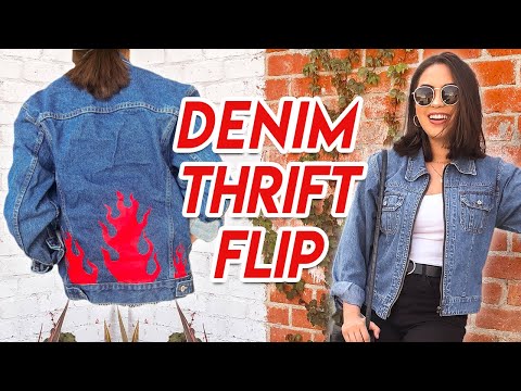 THRIFT FLIP  DIY Patchwork Denim Jacket From Scratch + GIVEAWAY ♥️ 