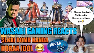 Wasabi Gaming Reacts On Cr7 Horaa Funny Videos😂Sekrii Funny Moment,HORAA IDOL 🤩 || AneelYT