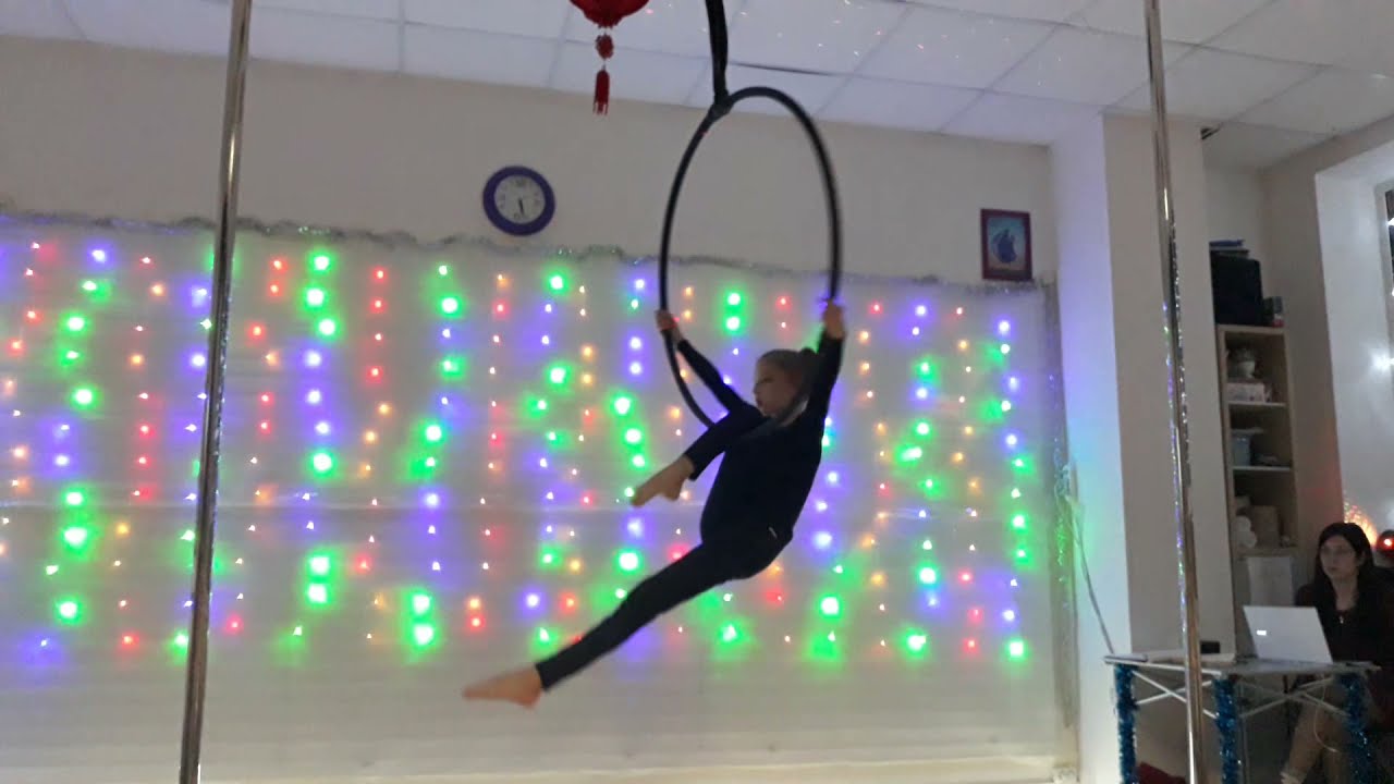 Первое выступление. Кольцо. Воздушная гимнастика 2019 г, декабрь