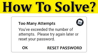 Fix Roblox Login Error Too Many Attempts You Ve Exceeded The Number Of Attempts Please Try Again Youtube - account flagged for too many login attempts roblox studio