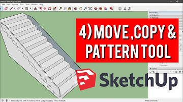 Sketchup Tutorial- 4) How to use Move, Copy & Pattern tool in Sketchup 2019