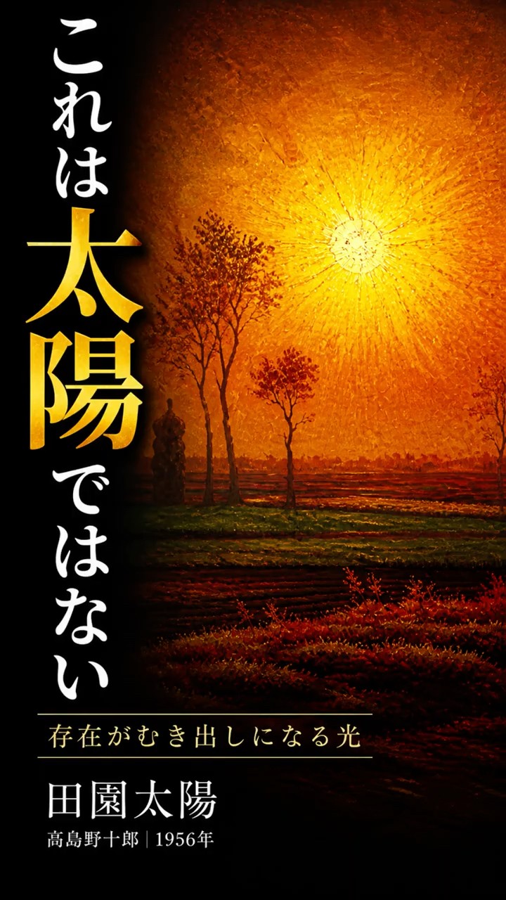 作品　「おぼろ夕陽」 A masterpiece in 30 seconds: [Pastoral Sun | Takashima Yojuro