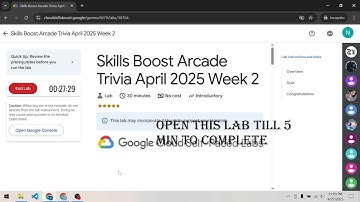 Skills Boost Arcade Trivia April 2025 Week 2  Lab Solution  Google Cloud Arcade 2025