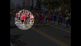 Video reveals Boston Marathon champion fell at start before surging to victory
