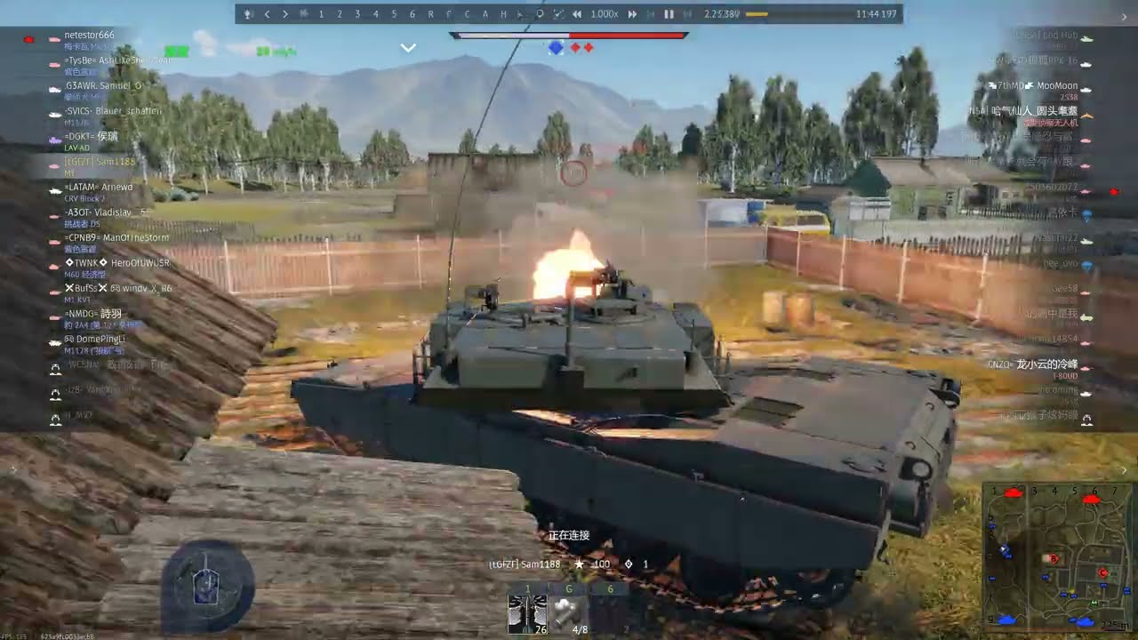 戰爭雷霆120S&M1坦克鄉村猎殺敵人坦克War Thunder