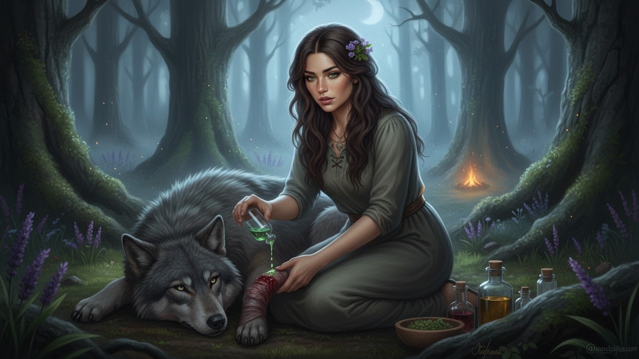 Ela salvou um lobo ferido na floresta… mas descobriu que ele era o poderoso Rei Alfa