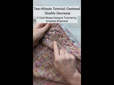 Two-Minute Tutorial: Centered Double Decrease for Knitting Mitered Squares