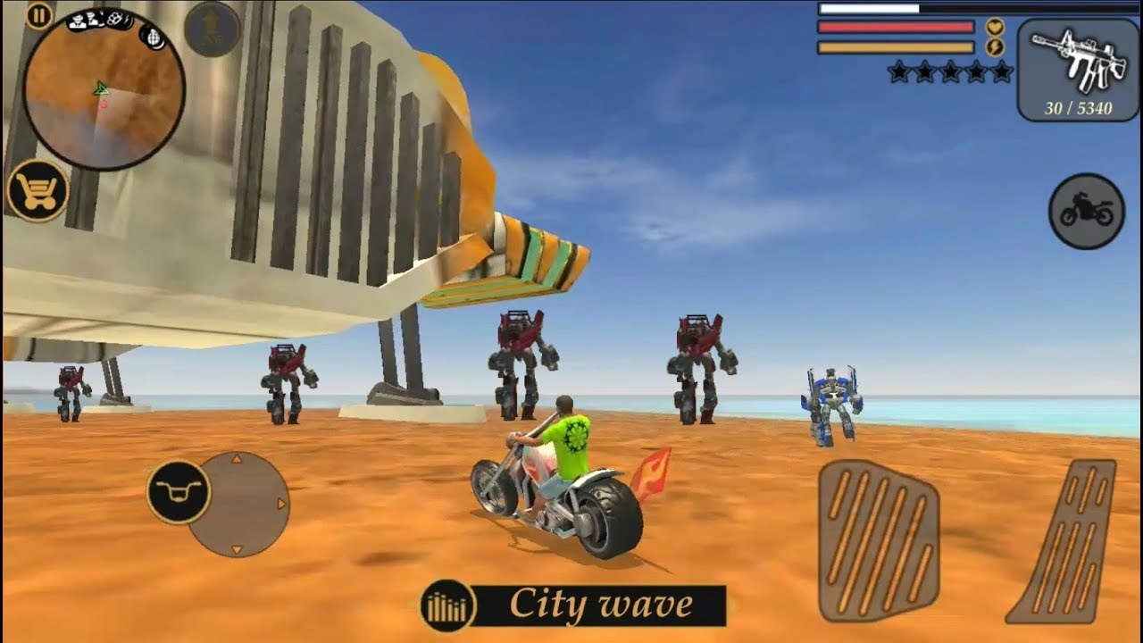 ► Vegas Crime Simulator Best Bike Riding With Robot Area 4.30 Min