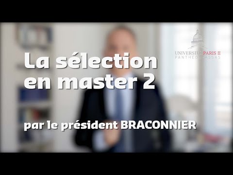 AssasWebTV - Questions/réponses sur la sélection en master 2