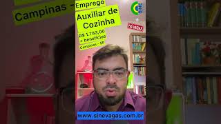 Vaga De Emprego Auxiliar De Cozinha R 178300  Benefcios Cdaninas  Sp