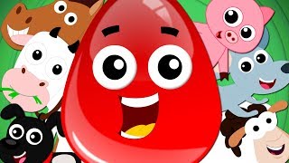 Crazy Eggs Farm Animal | Song For Babies | Animals Sound Song | Learn Animals With Colors
