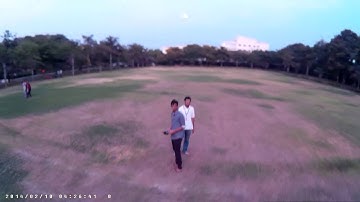 Scratch built Quadcopter test flight music video