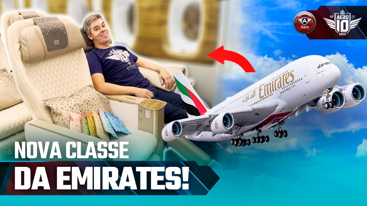 O A380 da EMIRATES com nova classe