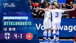 Highlights (10 min.) | Suomi-Tanska 4-1 | FIFA Futsal World Cup 2024 qualifications | 8.3.2023