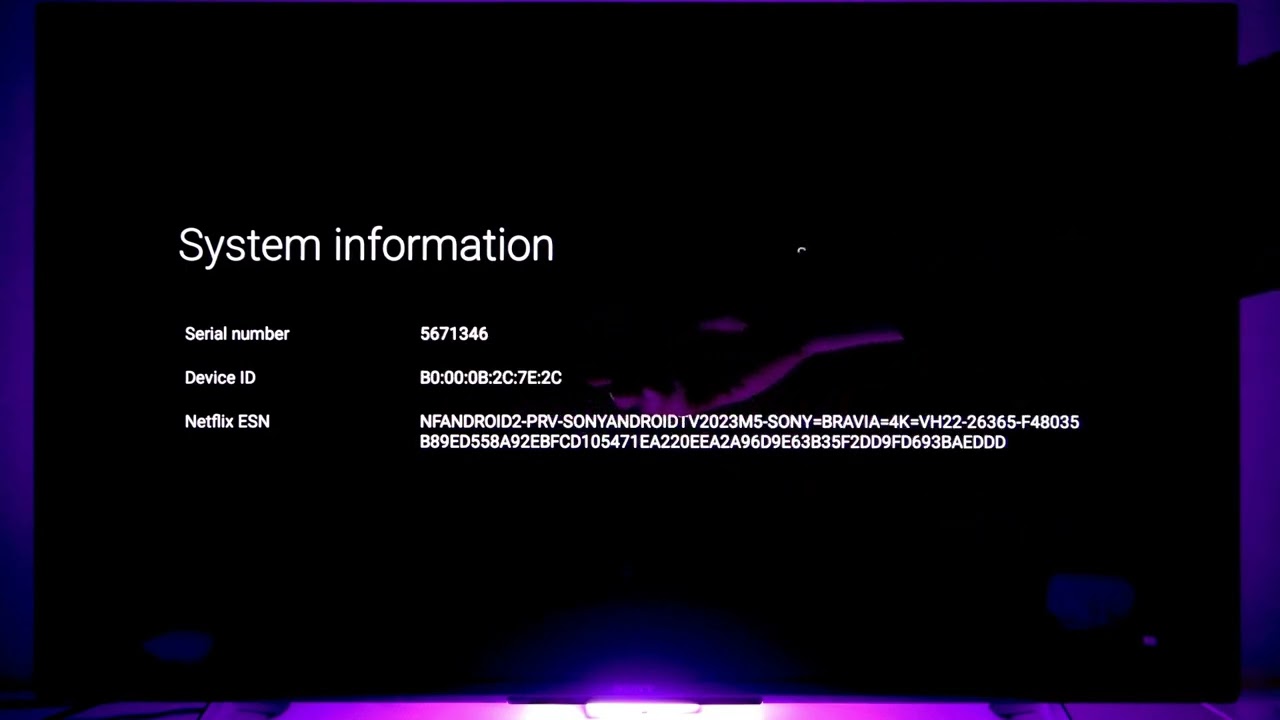 SONY KD-43X75WL のシリアル番号を確認する方法 - YouTube