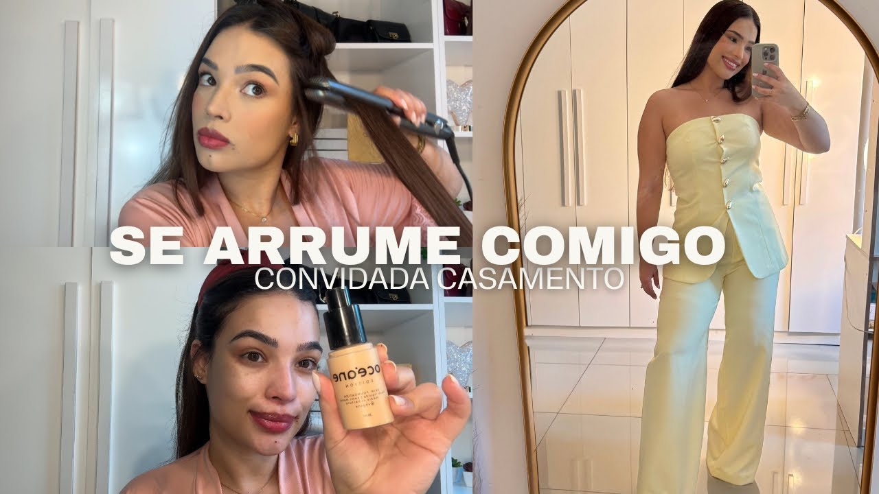 SE ARRUME COMIGO CONVIDADA DE CASAMENTO 💕✨ #grwm #searrumecomigo #look #arrumesecomigo 