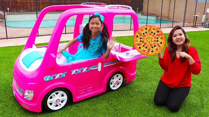 Wendy Pretend Play Food Delivery w/ Pink Barbie Food Truck Car Toy - DayDayNews