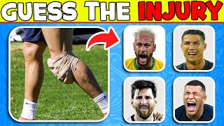 ⚽🚑 Guess INJURY, FLAG, Logo and Song of Football Player | Ronaldo, Messi, Neymar, Mbappe