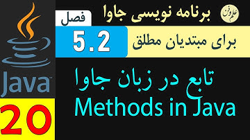 درس 20 : فصل5.2 تابع در برنامه نویسی- آموزش جاوا برای مبتدیان مطلق | Java Methods