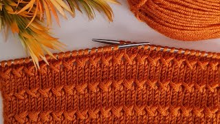 Gösterişli Ve Kolay İki Şiş Örgü Modeli Knitting Crochet